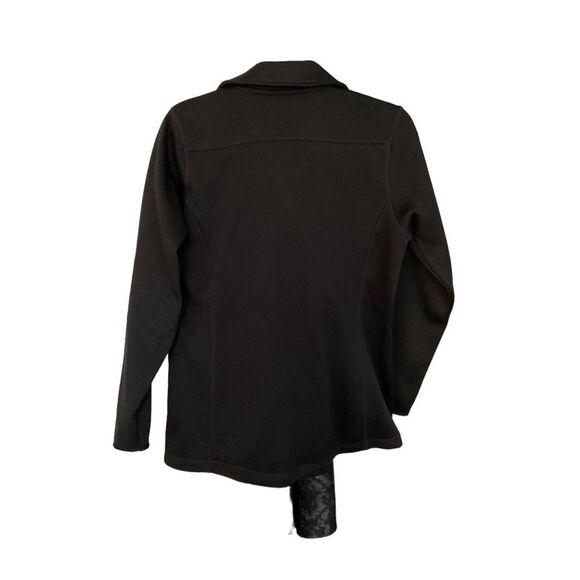 Eddie Bauer Black Double Breasted Collared Long Sleeve Sweater Size M - Picture 11 of 11